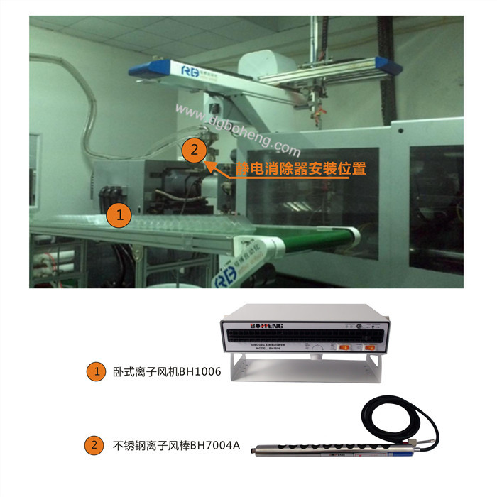 自动化机械手注塑机静电消除
